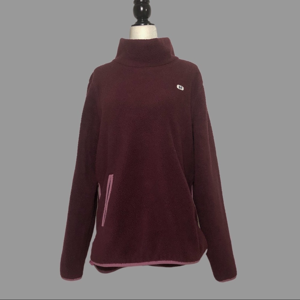 💜 M 💜 Fleecy Pullover Fuzzy Zipper Pockets​